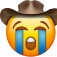 Cowboy Crying Loudly emoji