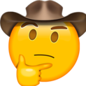 Cowboy Thinking emoji maker