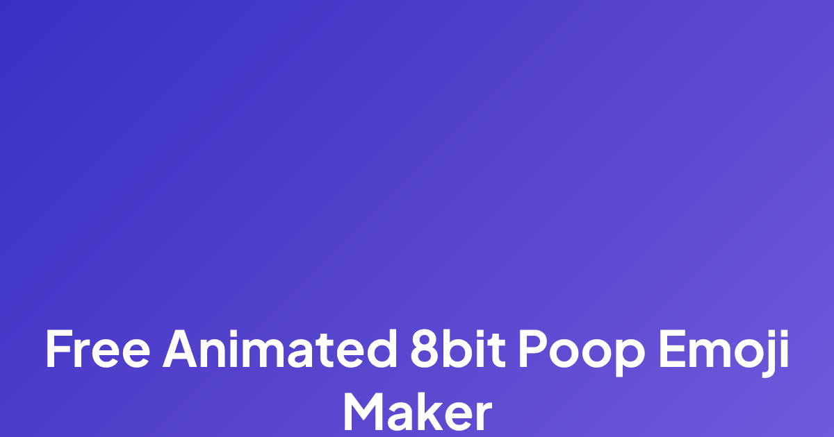 Free Animated 8bit Poop Emoji Maker | MakeEmoji