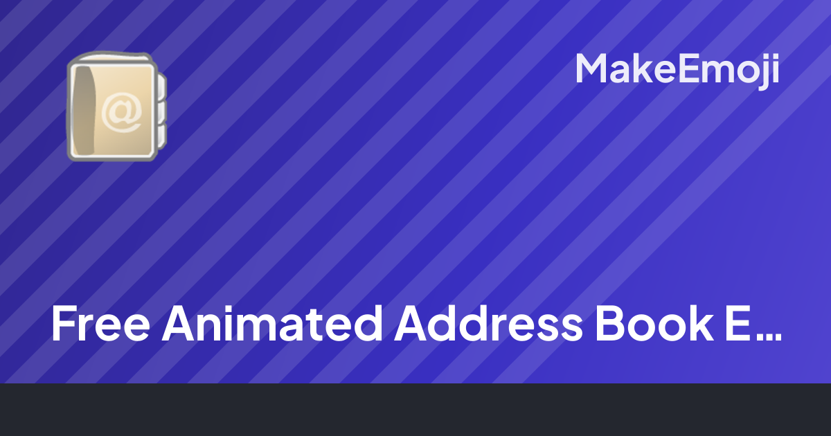 Free Animated Address Book Emoji Maker | MakeEmoji