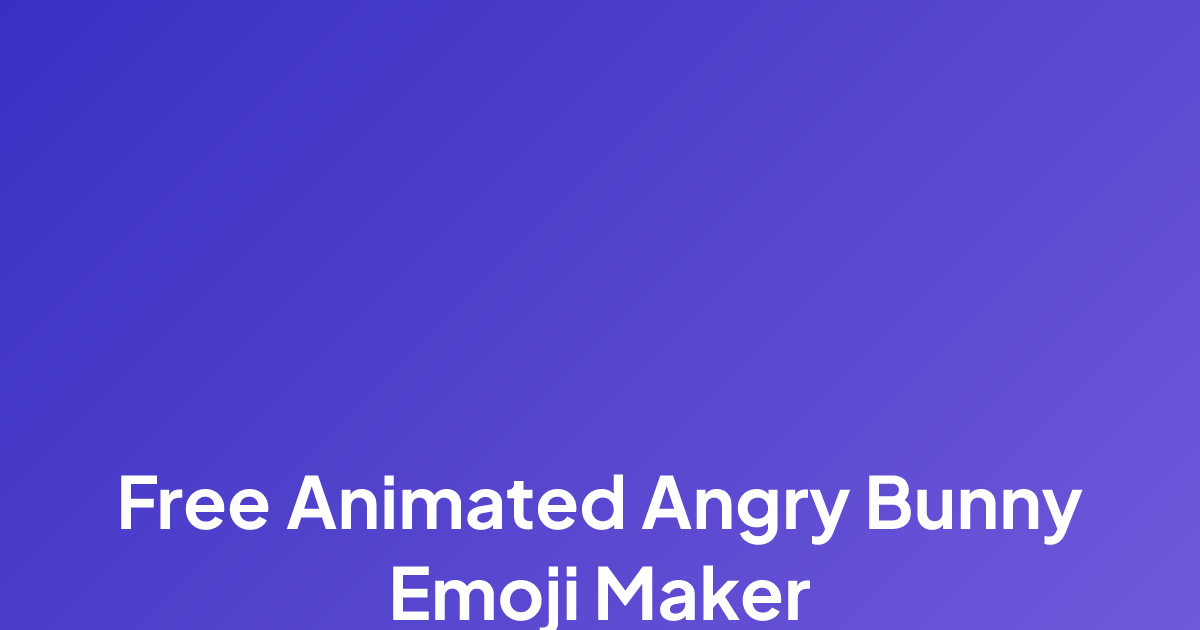 Free Animated Angry Bunny Emoji Maker | MakeEmoji