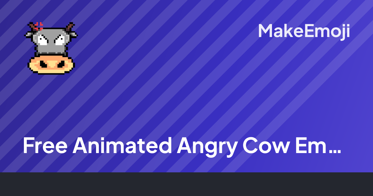 Free Animated Angry Cow Emoji Maker | MakeEmoji