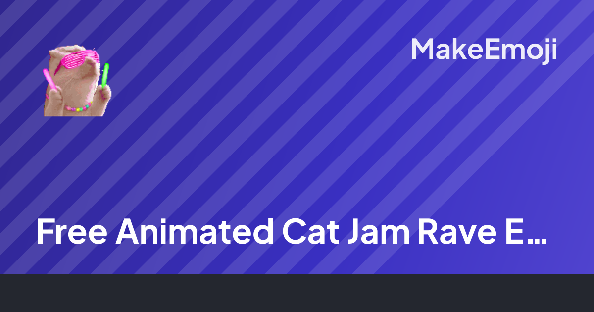 Free Animated Cat Jam Rave Emoji Maker | MakeEmoji