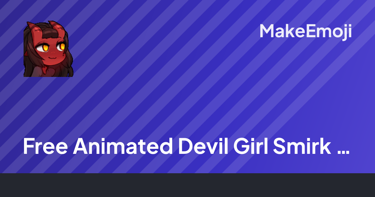 Free Animated Devil Girl Smirk Emoji Maker | MakeEmoji