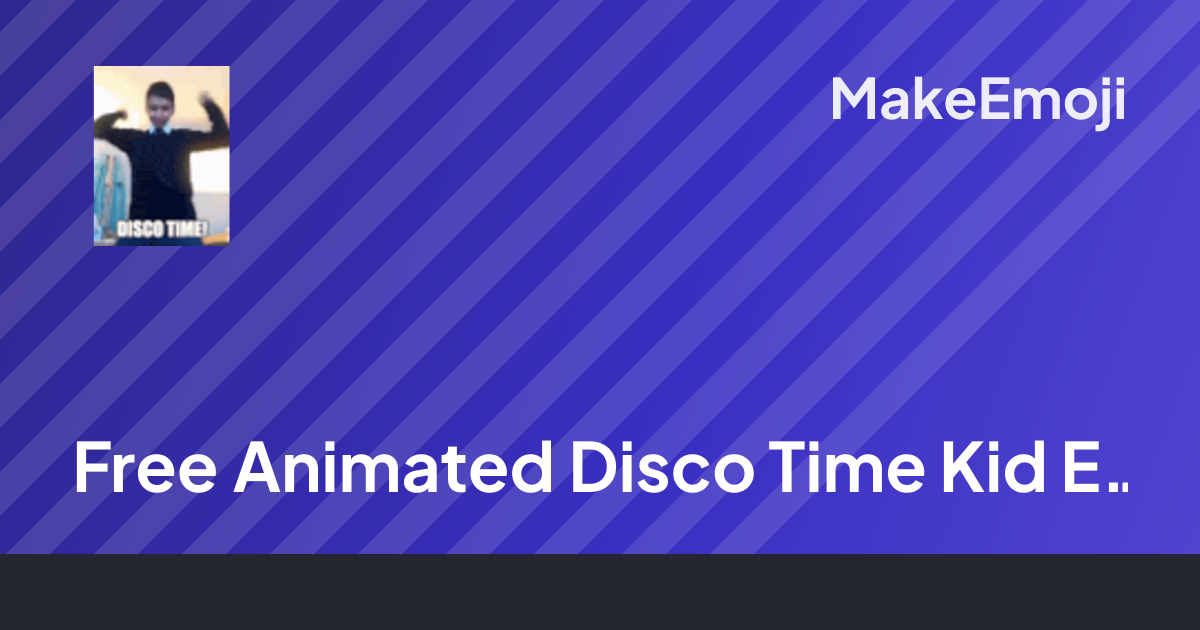 Free Animated Disco Time Kid Emoji Maker | MakeEmoji