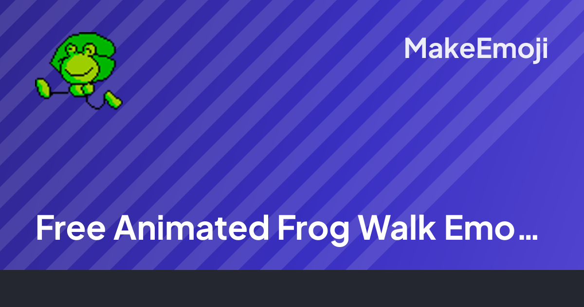 Free Animated Frog Walk Emoji Maker | MakeEmoji