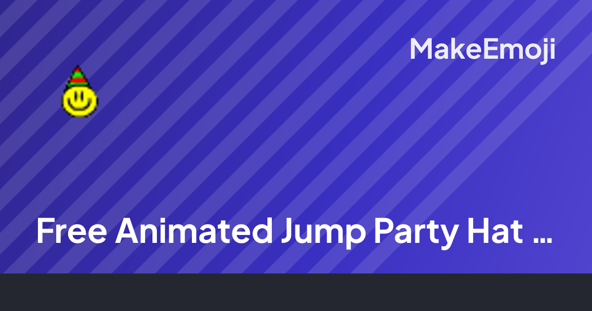 Free Animated Jump Party Hat Emoji Maker | MakeEmoji