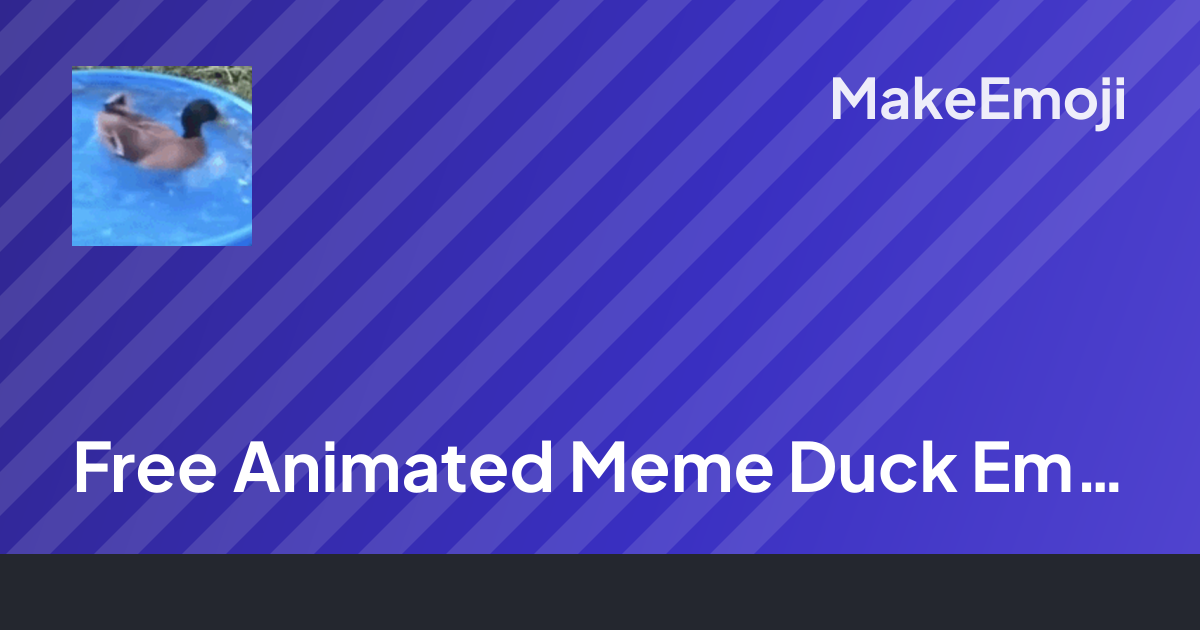 Free Animated Meme Duck Emoji Maker | MakeEmoji