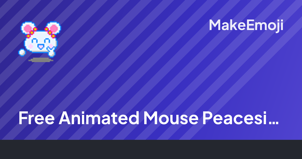 Free Animated Mouse Peacesign Emoji Maker | MakeEmoji