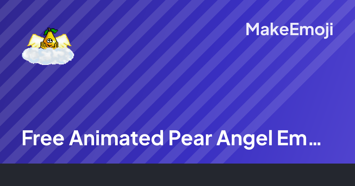 Free Animated Pear Angel Emoji Maker | MakeEmoji