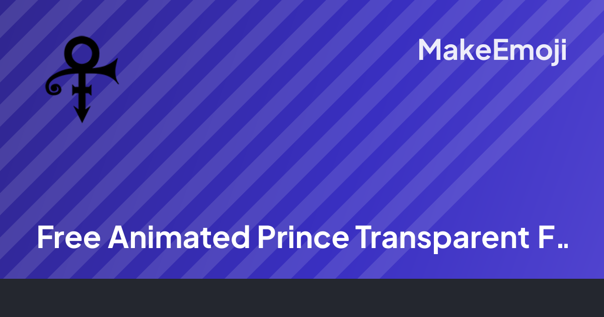 Free Animated Prince Transparent Fixed Emoji Maker | MakeEmoji