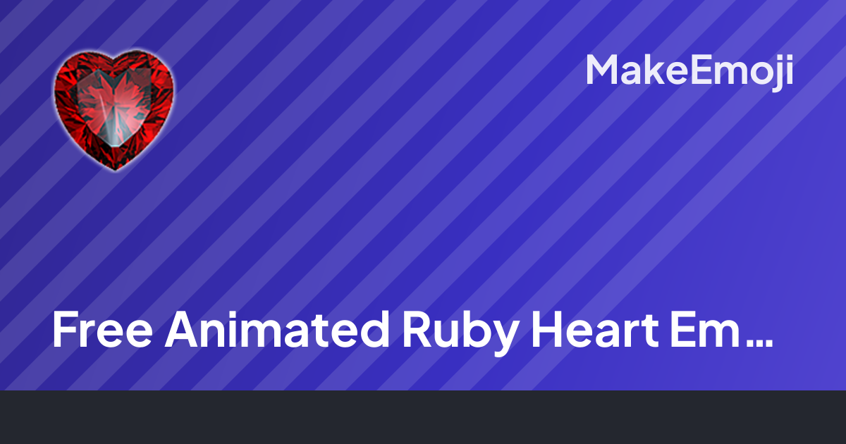 Free Animated Ruby Heart Emoji Maker | MakeEmoji