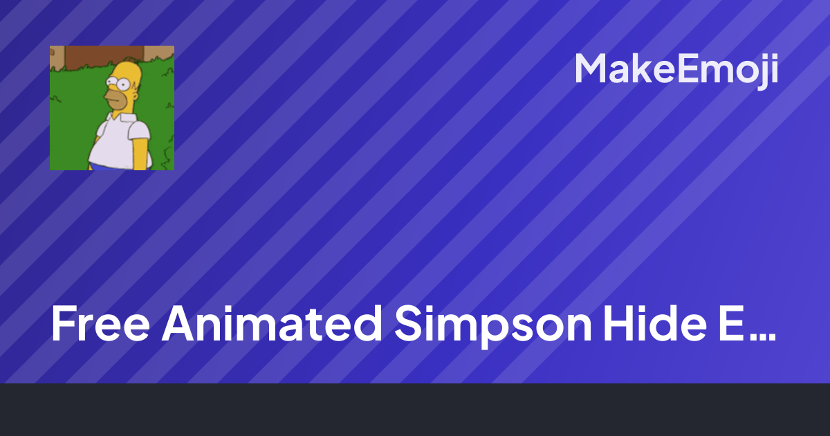 Free Animated Simpson Hide Emoji Maker | MakeEmoji