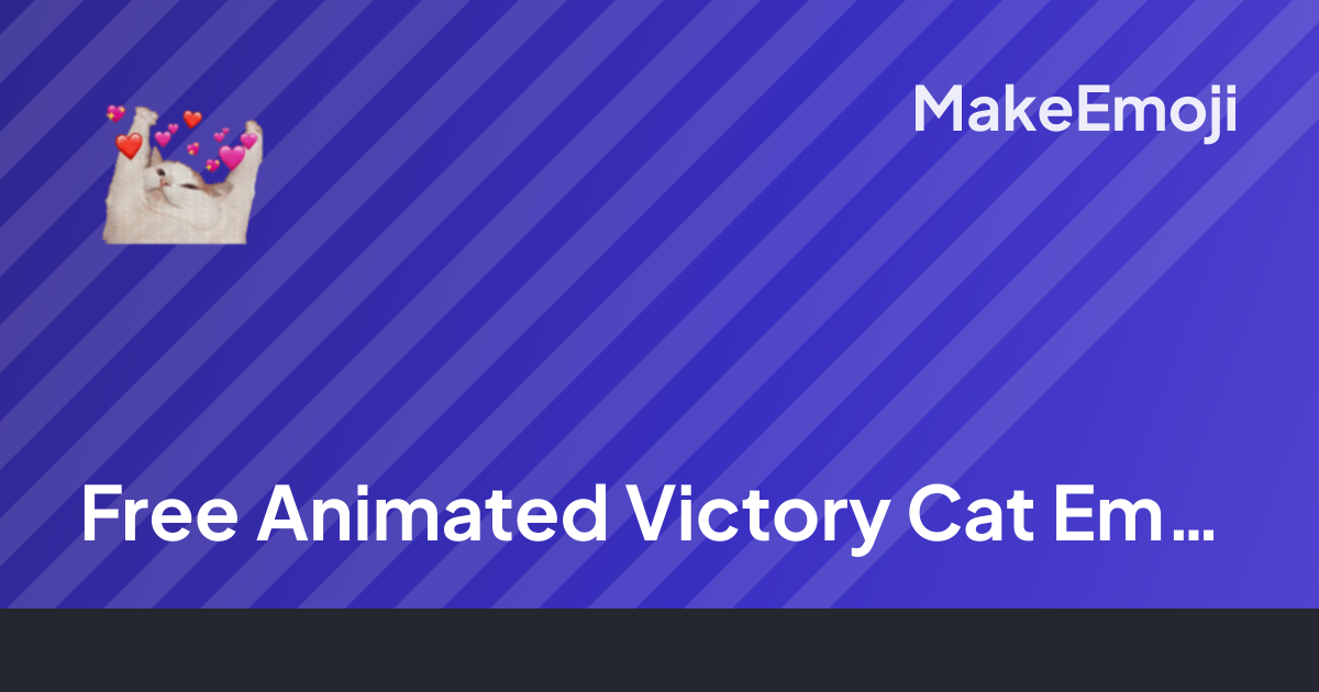 Free Animated Victory Cat Emoji Maker | MakeEmoji