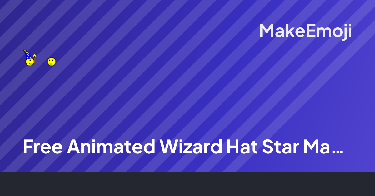 Free Animated Wizard Hat Star Magic Emoji Maker | MakeEmoji