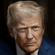The generated trump-stare animated emoji