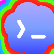 The generated codex-rainbow-bloom animated emoji