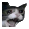 The generated crying-cat-mind-blown animated emoji