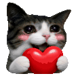 The generated love animated emoji