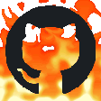 The generated github-wildfire animated emoji