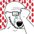 The generated wojak-heart-scream animated emoji