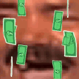 The generated kekw-cash animated emoji
