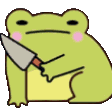 The generated knife-frog animated emoji
