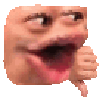 The generated poggers-thumbsdown animated emoji