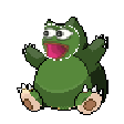 The generated poggers-snorlax animated emoji
