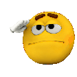 The generated salute-tear animated emoji