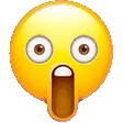The generated surprised animated emoji