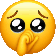 The generated tearing-up animated emoji