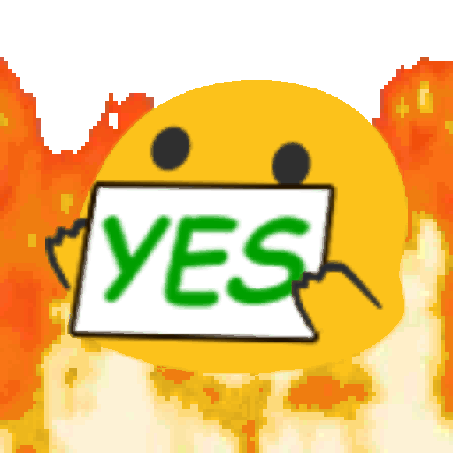 The generated yes-blaze animated emoji