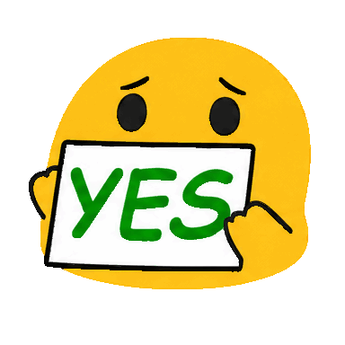 The generated yes-cry animated emoji
