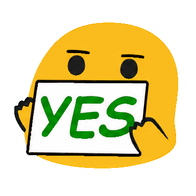 The generated yes-mad animated emoji