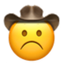 Frowning Face Cowboy emoji