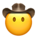 Mouthless Cowboy emoji