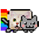 The generated thing-cat animated emoji