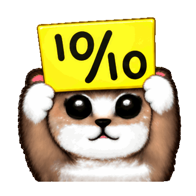 Cat flipping a sign between 10/10 and great job in a loop