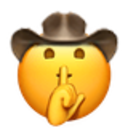 Shushing Cowboy emoji