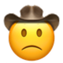 Slightly Frowning Cowboy emoji
