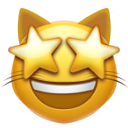 Star Struck Cat emoji